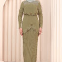 Orchid Kurung -  Olive